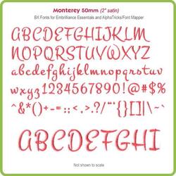 Monterey 50mm BX Fonts for Embrilliance Essentials and AlphaTricks - Download Only