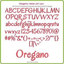 Oregano 14mm BX Font - Download Only