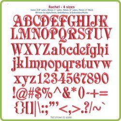 Rachel 15, 25, 50, and 75mm BX Font  Bundle - Download Only
