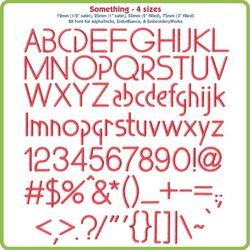 Something 14, 25, 50, and 75mm BX Font  Bundle - Download Only