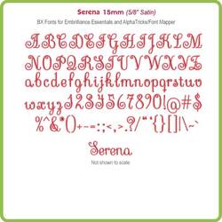 Serena 15mm BX font for Embrilliance Essentials and AlphaTricks - Download Only