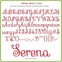 Serena 75mm BX font for Embrilliance Essentials and AlphaTricks - Download Only