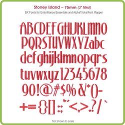 Stoney Island 75mm BX Font - Download Only
