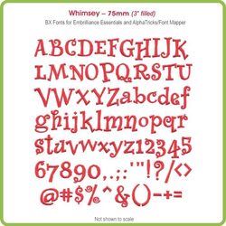 Whimsey 75mm BX Font - Download Only