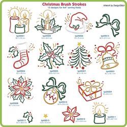 Christmas Brush Strokes by Lindee Goodall