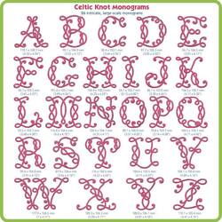 Celtic Knot Monogram - Includes BX file
