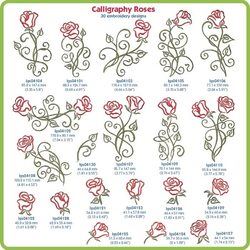 Calligraphy Roses by Lindee Goodall