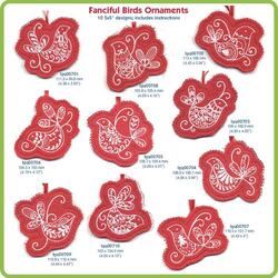 Fanciful Birds Ornaments