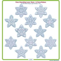 Free-standing Lace Stars and Snowflakes by Lindee Goodall Download