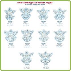 Free-Standing Lace Pocket Angels