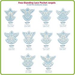Free-Standing Lace Pocket Angels