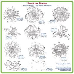 Pen and Ink Flowers