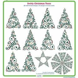 Swirly Christmas Tree by Lindee Goodall
