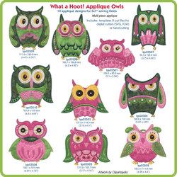 What A Hoot! Applique Owls