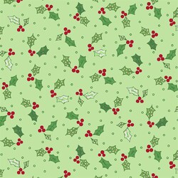 Green Holly & Berries - Kimberbell Christmas Fat Quarter