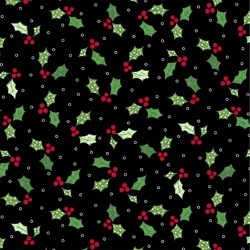 Black Holly & Berries - Kimberbell Christmas Fat Quarter