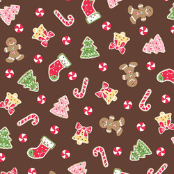 Brown Christmas Cookies - Kimberbell Christmas Fat Quarter