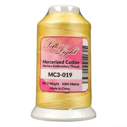 Softlight MC3-019 Mercerised Cotton 3000m Embroidery Thread