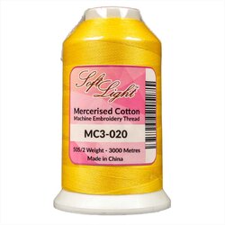 Softlight MC3-020 Mercerised Cotton 3000m Embroidery Thread