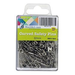 200pcs Safety Pins Stainless Steel Curved Pins Durable Curved Safety Pin for Quilting, Size: 3.3X0.5cm
