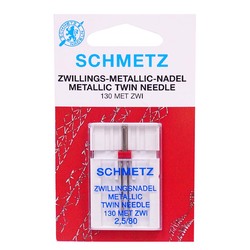 Schmetz Twin Needle Metallic Size 2.5mm/80