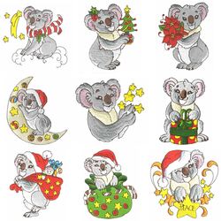 Christmas Koalas (10 designs) by Outback Embroidery - Download