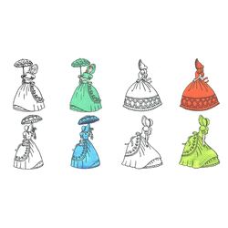 Crinoline Ladies (8 designs) by Outback Embroidery - Download