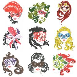 Masquerade Girls (10 designs) by Outback Embroidery - Download