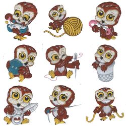 Baby Owls (10 designs) by Outback Embroidery - Download