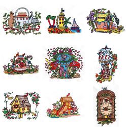 Enchanted Floral Homes (24 designs) by Outback Embroidery - Download