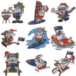 Aussie Santa's (10 designs) by Outback Embroidery - Download