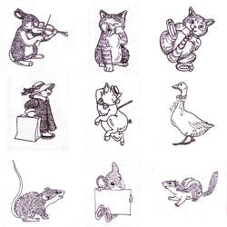 Redwork Critters (60 designs) by Outback Embroidery - Download