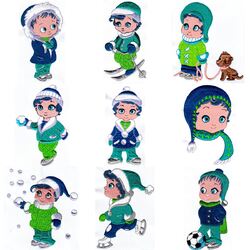 Winter Time Kid (10 designs) by Outback Embroidery - Download