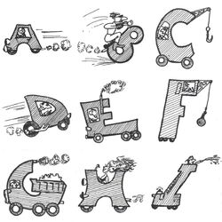 Transport Alphabet (26 designs) by Outback Embroidery - Download