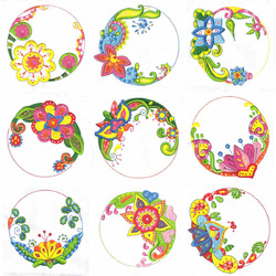 Floral Circles (10 designs) by Outback Embroidery - Download