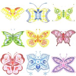 Butterflies in Satin (20 designs) by Outback Embroidery - Download