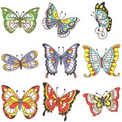 Colourful Butterflies (10 designs) by Outback Embroidery - Download