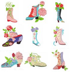 Victorian Shoes (10 designs) by Outback Embroidery - Download