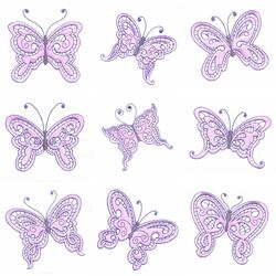 Satin Butterflies (10 designs) by Outback Embroidery - Download