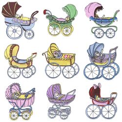 Vintage Strollers (10 designs) by Outback Embroidery - Download
