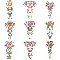 Sunshine Floral Poses (10 designs) by Outback Embroidery - Download