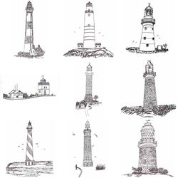 Aussie and USA Lighthouses (24 designs) by Outback Embroidery - Download
