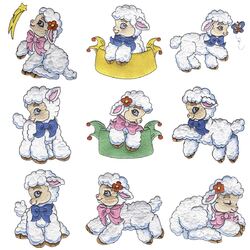 Playful Lambs (10 designs) by Outback Embroidery - Download