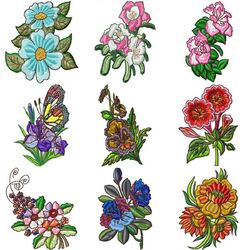 Vibrant Flowers (27 designs) by Outback Embroidery - Download