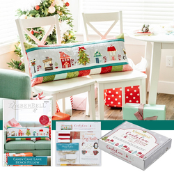 Candy Cane Lane Bench Pillow Embroidery Project Kit