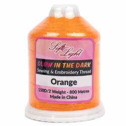 Glow in the Dark - Orange 800m Softlight Sewing and Embroidery Thread