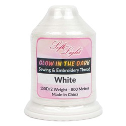 Glow in the Dark - White 800m Softlight Sewing and Embroidery Thread