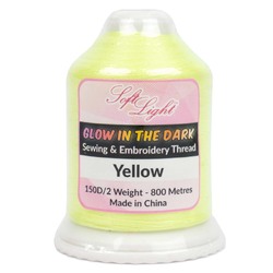 Glow in the Dark - Yellow 800m Softlight Sewing and Embroidery Thread