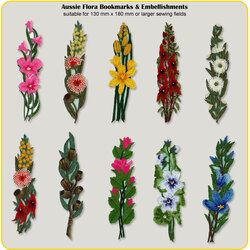 Aussie Flora Bookmarks & Embellishments by Dawn Johnson