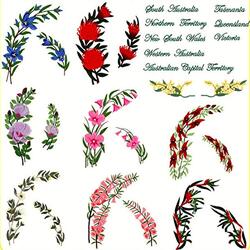 Aussie State Floral Emblem Placemat Designs by Dawn Johnson